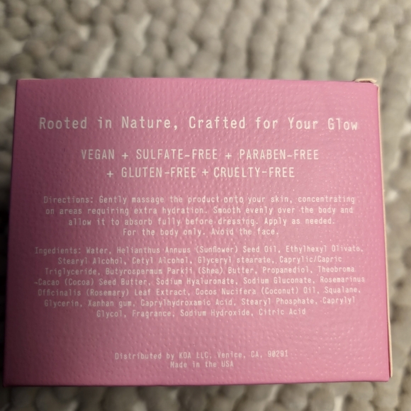 KOA LIFE Pink Body Butter Hydra-Boost Moisturizer - Picture 3 of 4